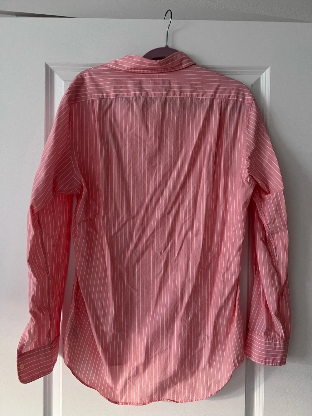 Polo by Ralph Lauren Pink and White Striped Button-Down Shirt